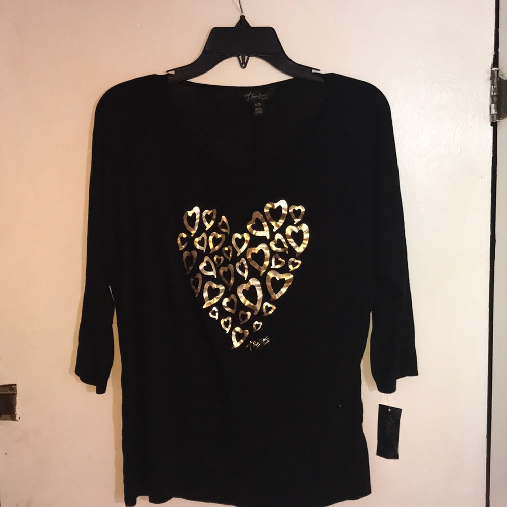 Black Top with Hearts ♥️